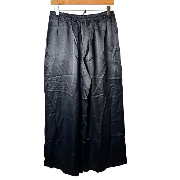 NWT Athleta Pantalon Calm Cool Pant Women’s Size Medium Black Palazzo Silky - Picture 4 of 13